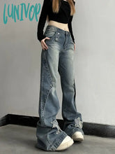 Lunivop Woman Jeans New Trend Denim American Style 90S Pants Kpop Unisex Hip-Hop High Street Design